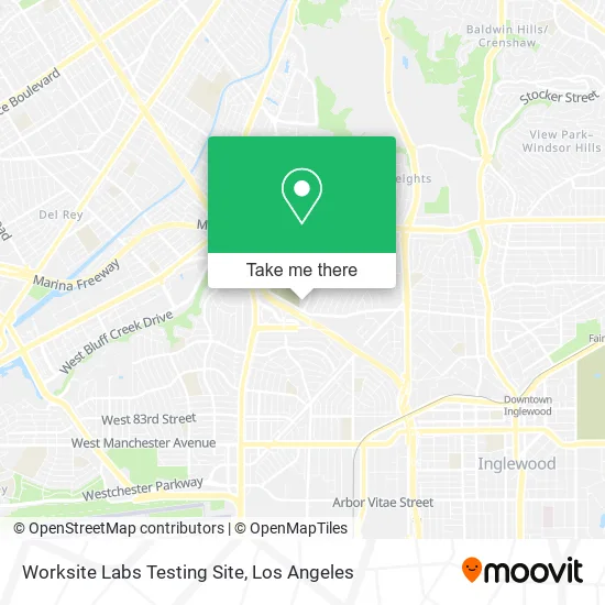 Worksite Labs Testing Site map