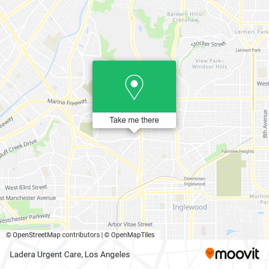 Ladera Urgent Care map