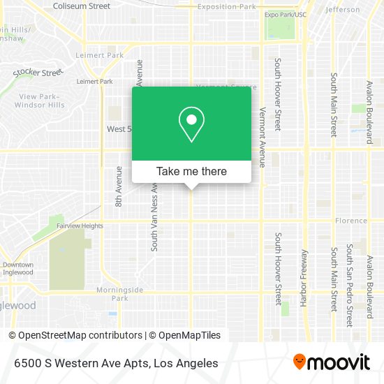 6500 S Western Ave Apts map