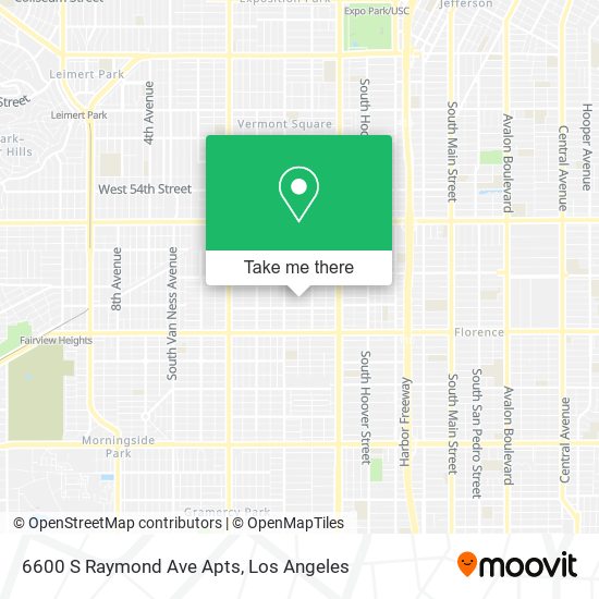 Mapa de 6600 S Raymond Ave Apts