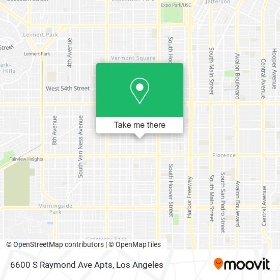 6600 S Raymond Ave Apts map