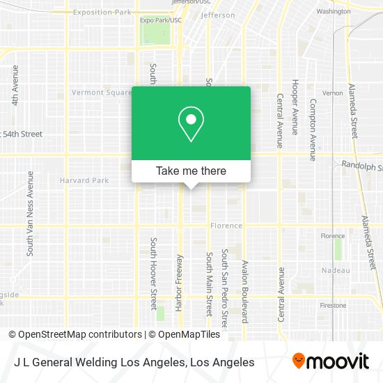 J L General Welding Los Angeles map