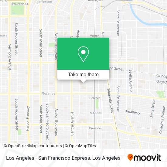 Los Angeles - San Francisco Express map