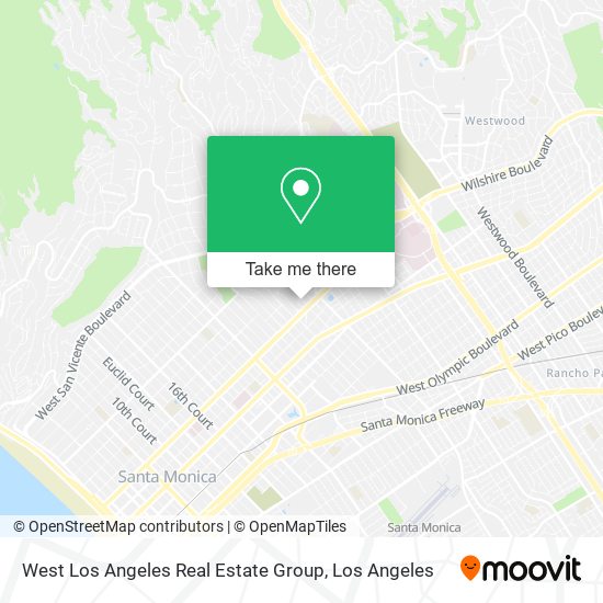 West Los Angeles Real Estate Group map