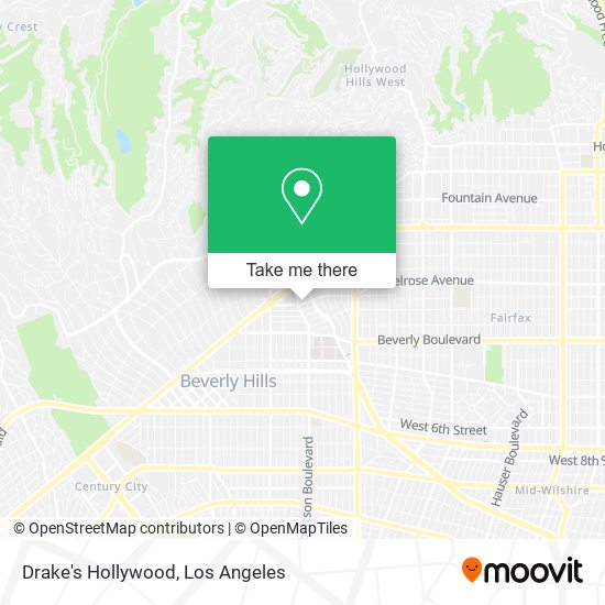 Drake's Hollywood map