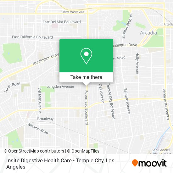 Mapa de Insite Digestive Health Care - Temple City