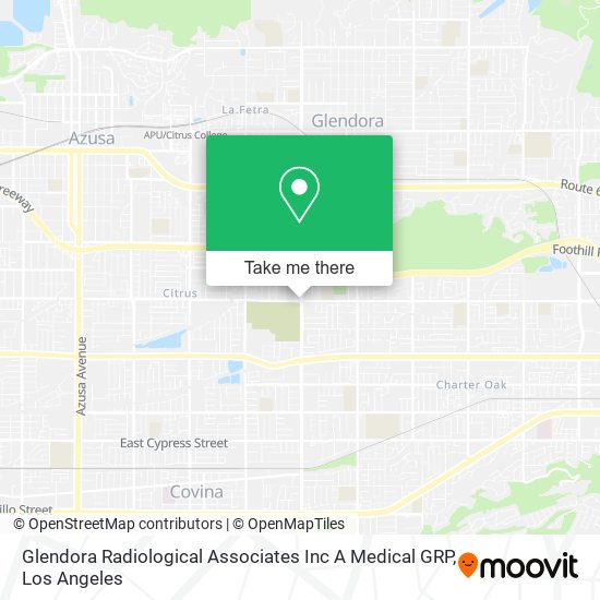 Mapa de Glendora Radiological Associates Inc A Medical GRP