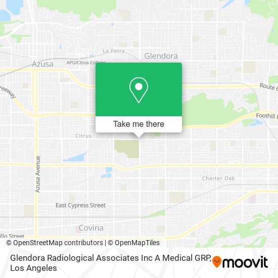 Glendora Radiological Associates Inc A Medical GRP map