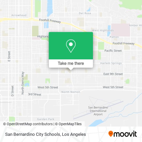 Mapa de San Bernardino City Schools