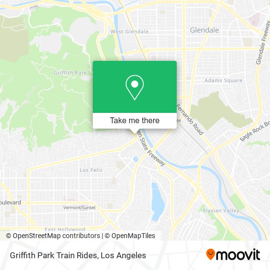 Griffith Park Train Rides map