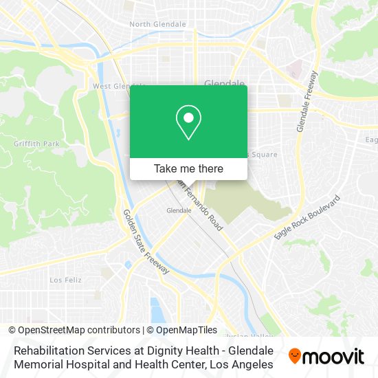 Mapa de Rehabilitation Services at Dignity Health - Glendale Memorial Hospital and Health Center