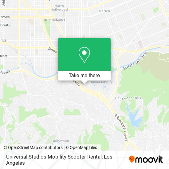 Mapa de Universal Studios Mobility Scooter Rental