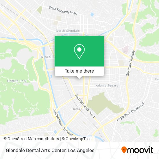 Mapa de Glendale Dental Arts Center