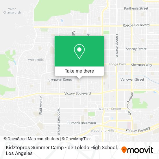 Kidztopros Summer Camp - de Toledo High School map