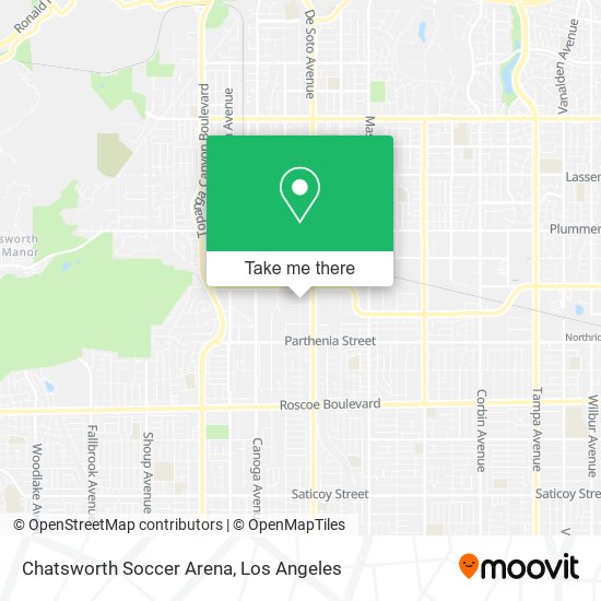 Chatsworth Soccer Arena map