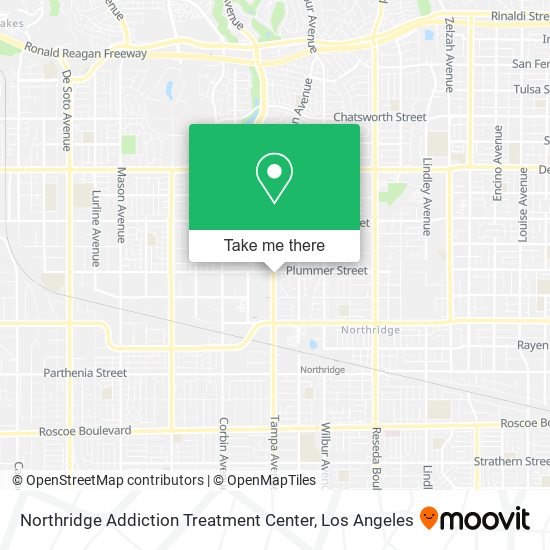 Northridge Addiction Treatment Center map