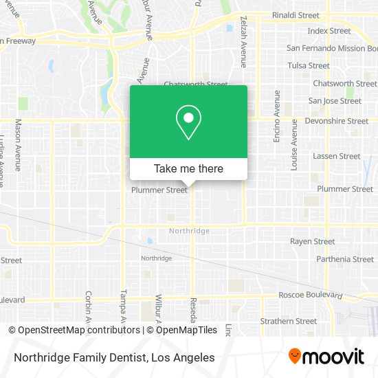 Northridge Family Dentist map