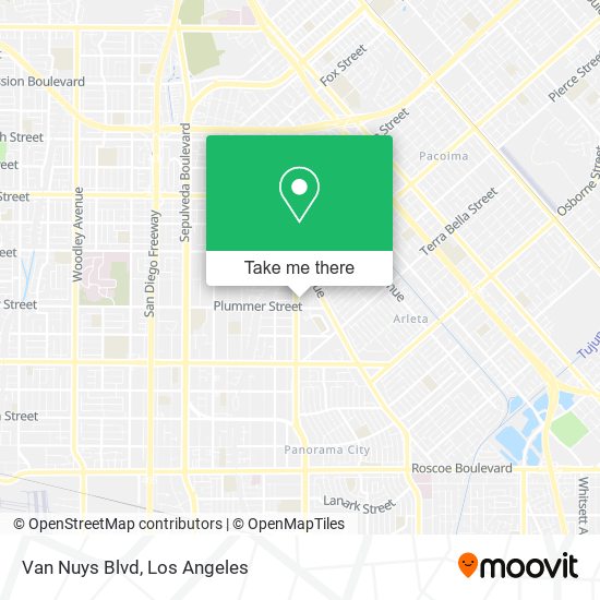 Van Nuys Blvd map