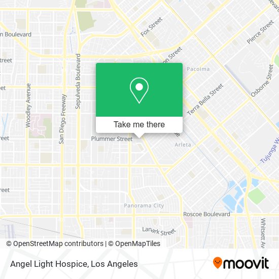 Angel Light Hospice map