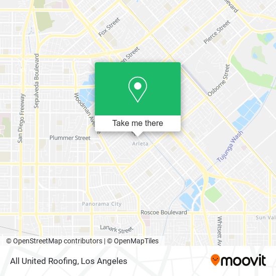 All United Roofing map