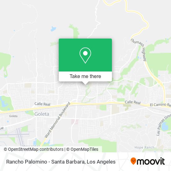 Rancho Palomino - Santa Barbara map