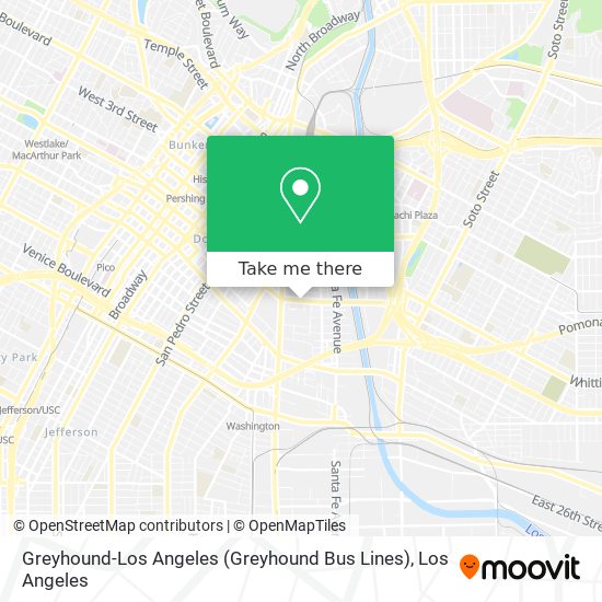Greyhound-Los Angeles (Greyhound Bus Lines) map