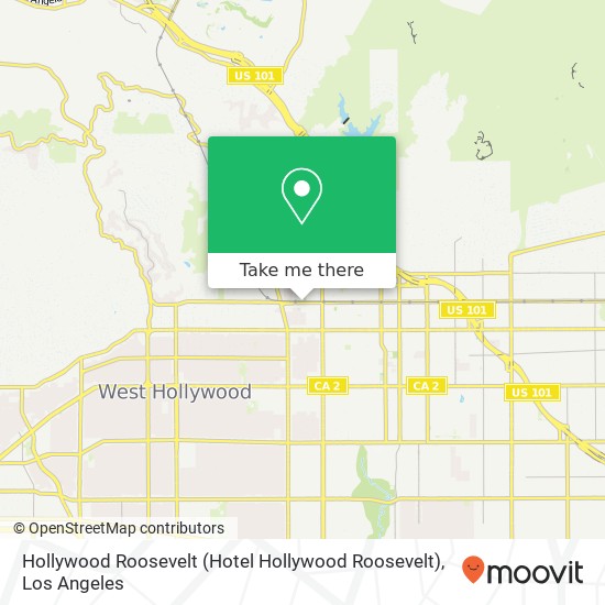 Hollywood Roosevelt (Hotel Hollywood Roosevelt) map