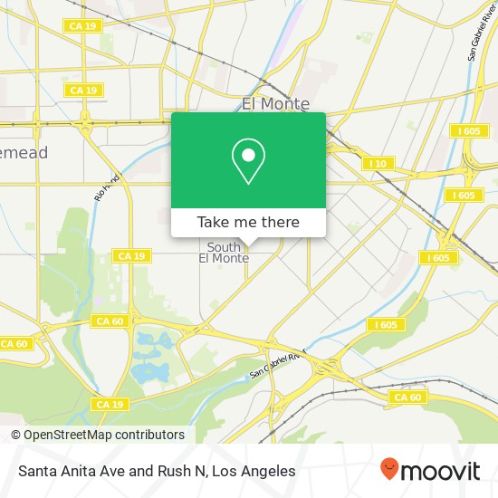 Mapa de Santa Anita Ave and Rush N