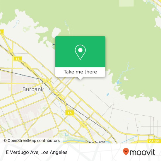 E Verdugo Ave map