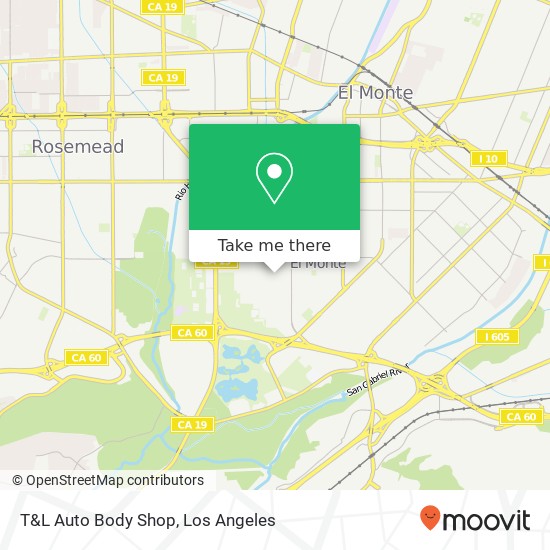 Mapa de T&L Auto Body Shop