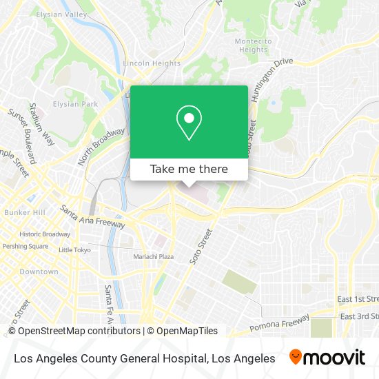 Los Angeles County General Hospital map