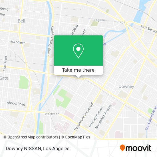 Downey NISSAN map