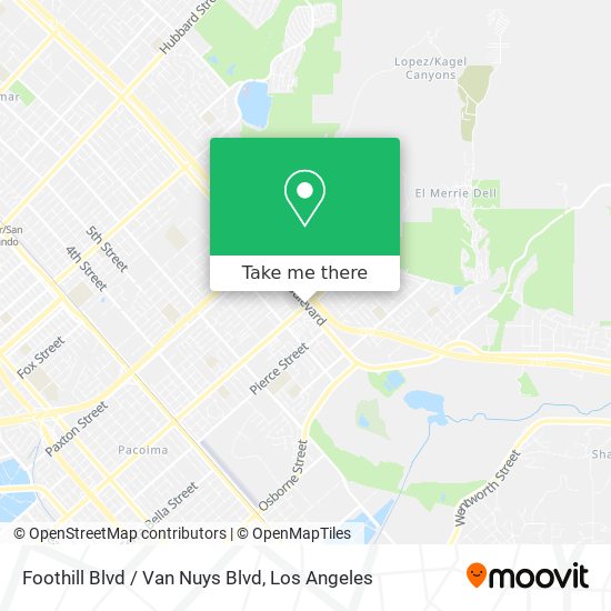 Foothill Blvd / Van Nuys Blvd map