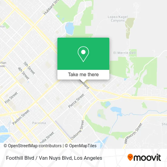 Mapa de Foothill Blvd / Van Nuys Blvd