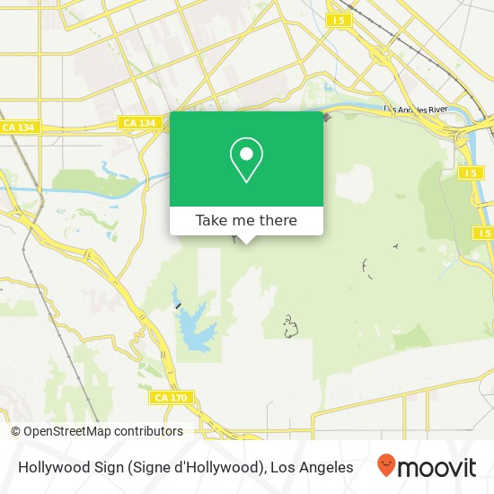Hollywood Sign (Signe d'Hollywood) map