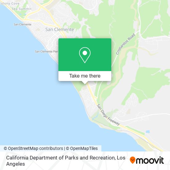 Mapa de California Department of Parks and Recreation