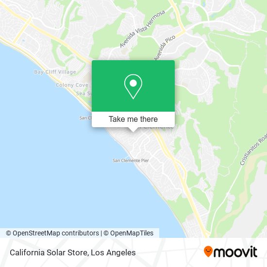 California Solar Store map