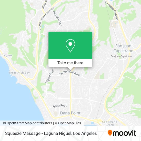 Squeeze Massage - Laguna Niguel map
