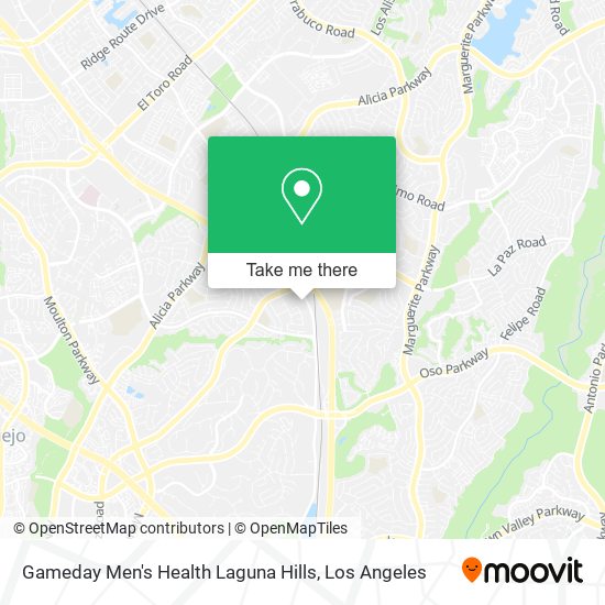 Gameday Men's Health Laguna Hills map