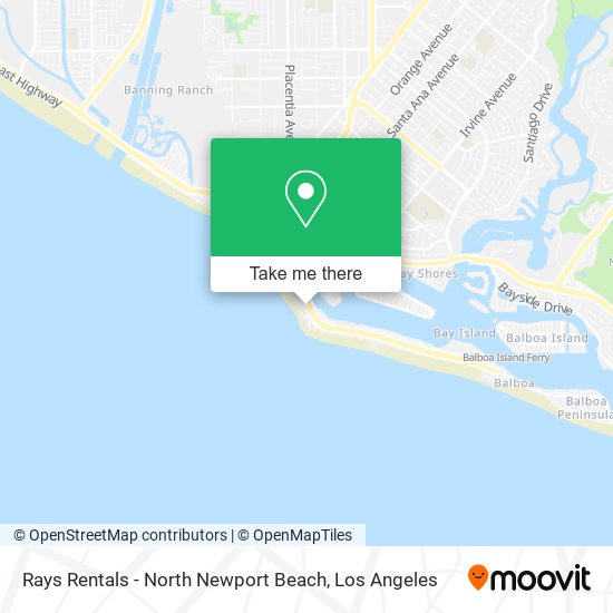 Mapa de Rays Rentals - North Newport Beach