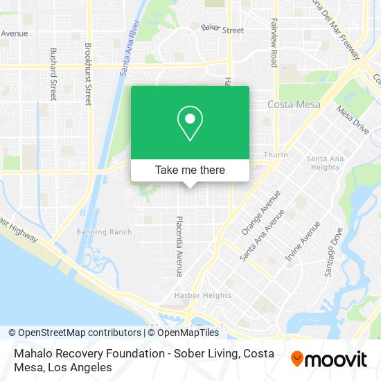 Mahalo Recovery Foundation - Sober Living, Costa Mesa map