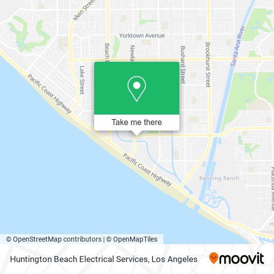 Huntington Beach Electrical Services map