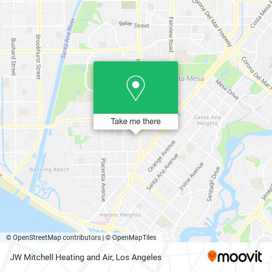 JW Mitchell Heating and Air map