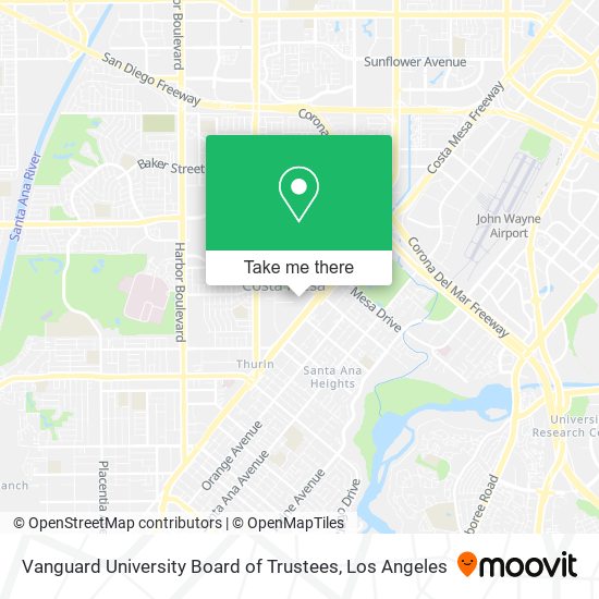 Vanguard University Board of Trustees map