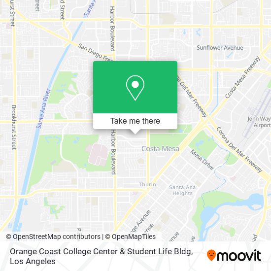 Mapa de Orange Coast College Center & Student Life Bldg