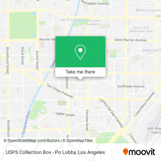 Mapa de USPS Collection Box - Po Lobby
