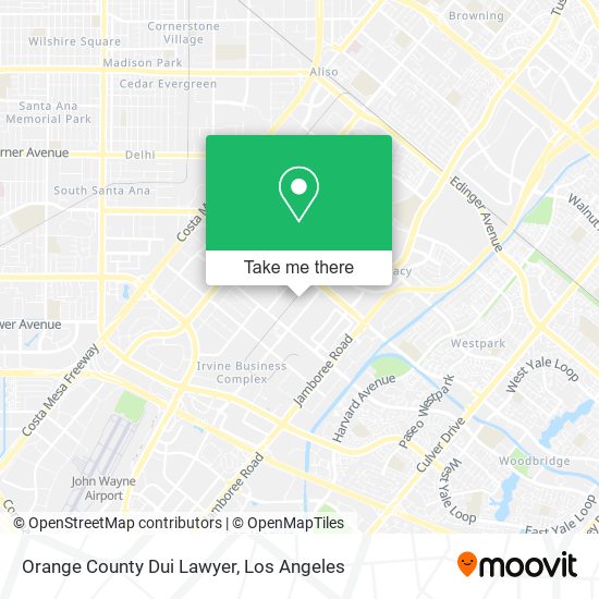 Orange County Dui Lawyer map
