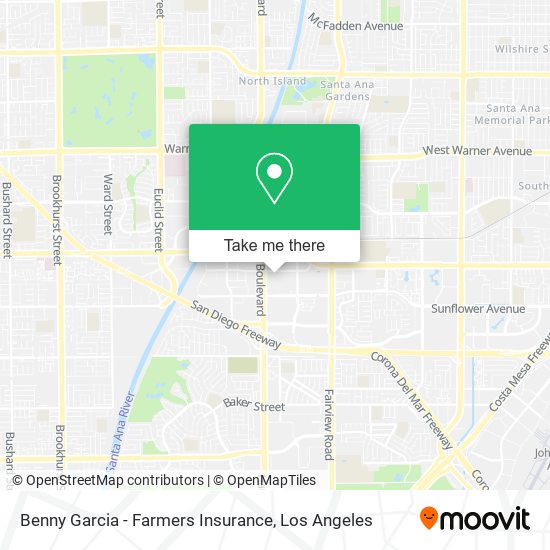 Benny Garcia - Farmers Insurance map