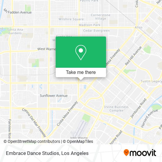 Mapa de Embrace Dance Studios
