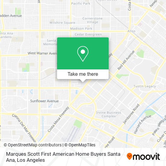 Mapa de Marques Scott First American Home Buyers Santa Ana